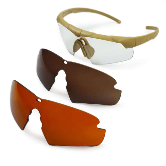 Ballistic glasses 3-lens kit