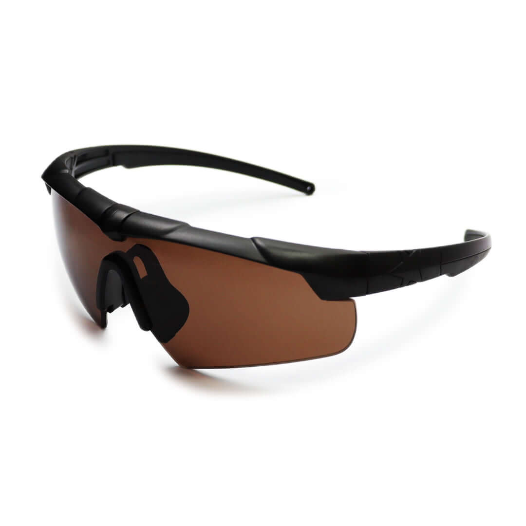 Tactical Ballistic Sunglasses designed for military and police with protective lenses and a comfortable fit.