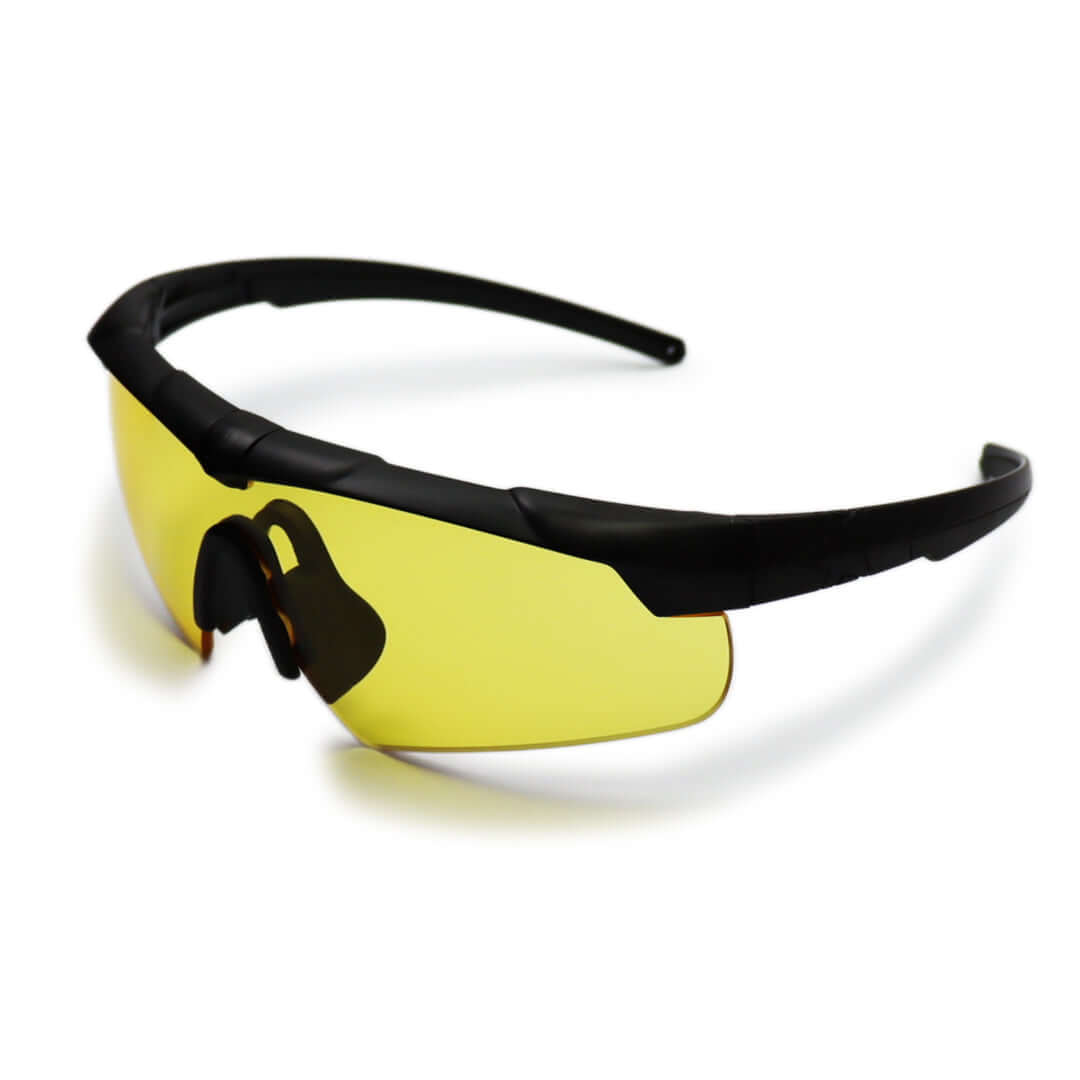 Night Vision Ballistic Glasses - Military & Police Tactical 1-Lens Kit with yellow lens for enhanced visibility.